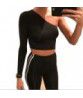  European and American Express 2022 New Women's One-shoulder Long-sleeve Cut-out Sexy Naked Top T-shirt