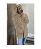  autumn and winter new European and American solid color long-sleeved cardigan Amazon women's lapel loose single-breasted jacket jacket jacket