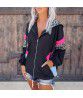  autumn and winter new Amazon hot sale in Europe and America printed long-sleeved cardigan patchwork coat for women OM10167