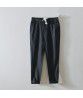 8104 spring and summer simple pure color straight trousers men's lacing casual pants linen breathable trousers men's one generation