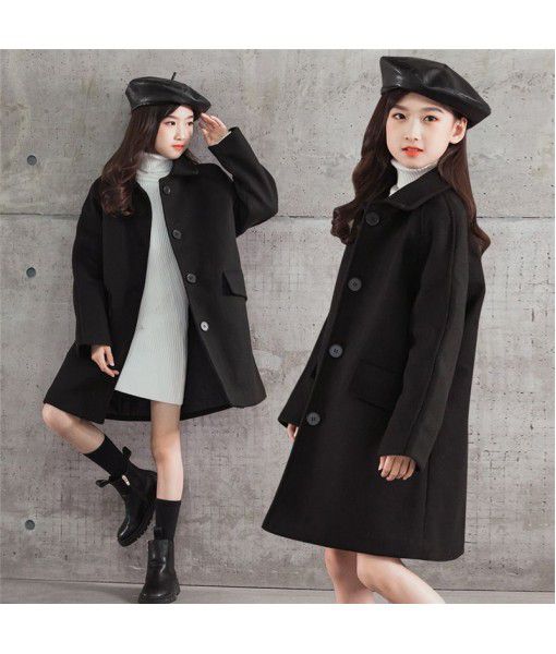  new girls' woolen coat, Korean ...