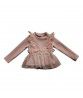  autumn and winter style Strawberry Shan Korean children's dress girls' fake two pieces of lace foreign fairy gas plush T-shirt pre-sale