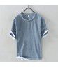 260 summer breathable patchwork short t-shirt men's casual plain short-sleeved T-shirt bottom shirt for young men